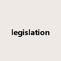 legislation是什么意思