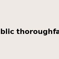 public thoroughfare是什么意思