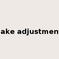 make adjustments是什么意思