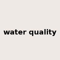 water quality是什么意思