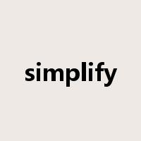 simplify是什么意思