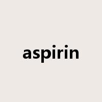 aspirin