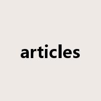 articles是什么意思