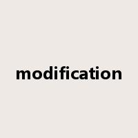 modification是什么意思