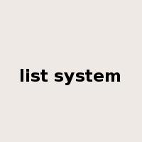 list system是什么意思