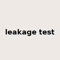 leakage test是什么意思