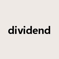 dividend是什么意思