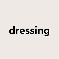 dressing是什么意思