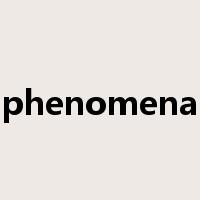 phenomena