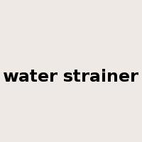 water strainer是什么意思