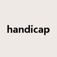 handicap是什么意思