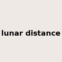 lunar distance是什么意思