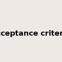 acceptance criteria是什么意思