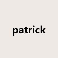 patrick是什么意思