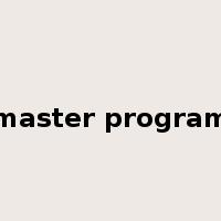 master program是什么意思