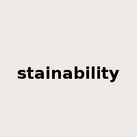 stainability是什么意思