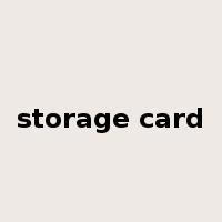 storage card是什么意思