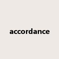 accordance