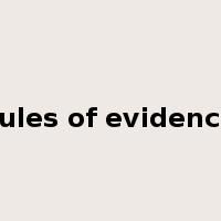 rules of evidence是什么意思