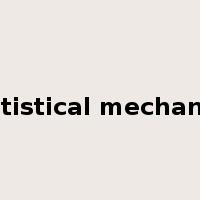 statistical mechanics是什么意思