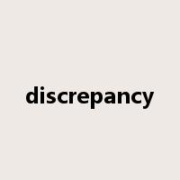 discrepancy是什么意思