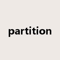 partition是什么意思