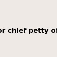 senior chief petty officer是什么意思