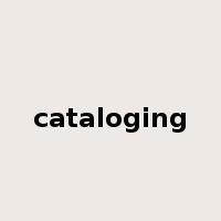 cataloging是什么意思