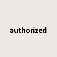 authorized