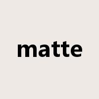 matte是什么意思