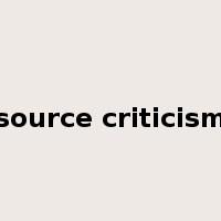 source criticism