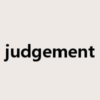 judgement是什么意思