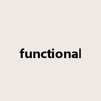 functional是什么意思