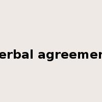 verbal agreement是什么意思