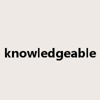 knowledgeable是什么意思