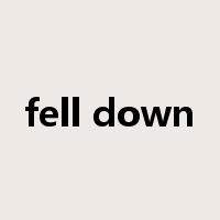 fell down是什么意思