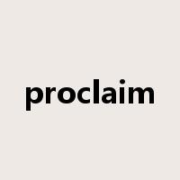 proclaim