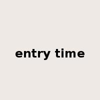 entry time是什么意思