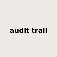 audit trail是什么意思