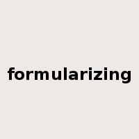 formularizing是什么意思