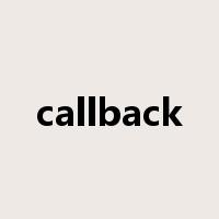 callback是什么意思