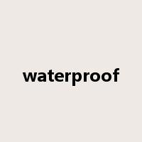 waterproof是什么意思