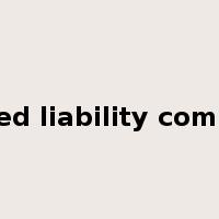 limited liability company是什么意思