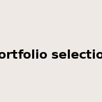 portfolio selection是什么意思