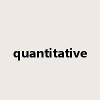 quantitative是什么意思