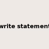 write statement