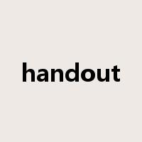 handout是什么意思