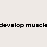 develop muscle是什么意思