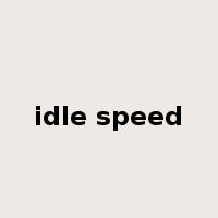 idle speed是什么意思