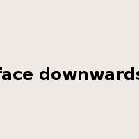 face downwards是什么意思